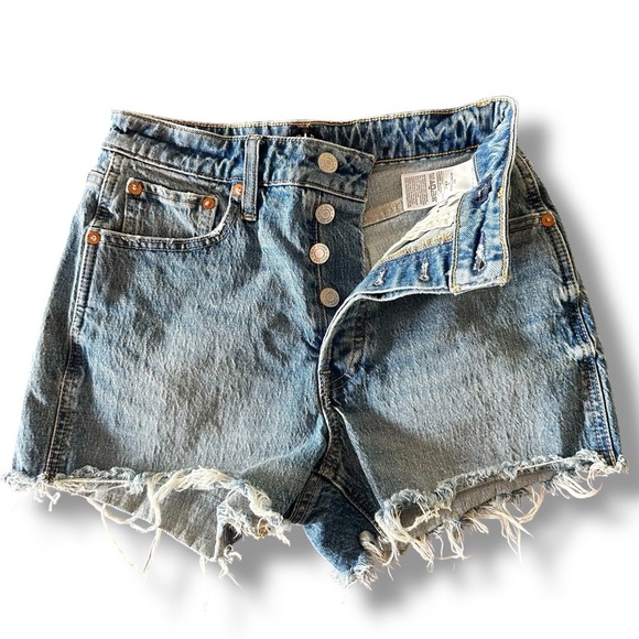 Gap 1969 Curvy Cheeky Distressed Cutoff Shorts 27/4 - Picture 1 of 6